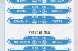王者荣耀KPL夏季赛第三轮第一周赛程安排