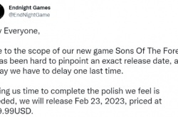 生存恐怖游戏森林之子官宣再跳票！推迟发售至2023年2月23日