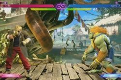 街头霸王6肯 布兰卡对战实机 超帅龙尾腿回旋踢