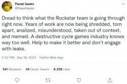 赛博朋克2077等开发者声援R星 不要看到泄露片段就低估GTA6