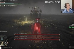 玩家分享艾尔登法环5倍BOSS挑战视频 五重技能场面壮观