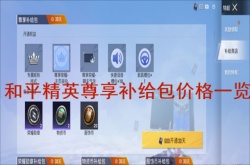 和平精英尊享补给包多少钱？和平精英尊享补给包价格一览