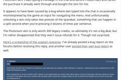 守望先锋归来玩家遇到打字自动买皮肤BUG 但暴雪没给退款