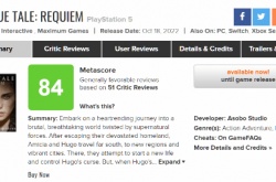 瘟疫传说安魂曲M站评分84 一款必玩之作