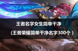王者荣耀独特的女生名字有哪些？王者荣耀简单干净的女生名字