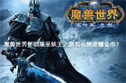 魔兽世界怀旧服巫妖王之怒怎么快速赚金币？