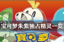 宝可梦朱紫特有精灵,宝可梦朱紫独占精灵有哪些