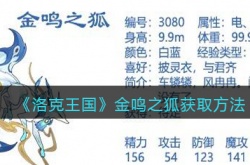 洛克王国金鸣之狐怎么获得？洛克王国金鸣之狐获取方法