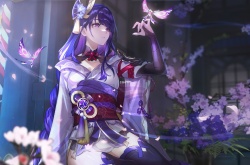 原神雷电将军图片 雷电将军被淦到流白水的图片