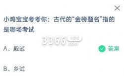 古代的金榜题名是指考中了什么 蚂蚁庄园古代的金榜题名指的考试一览