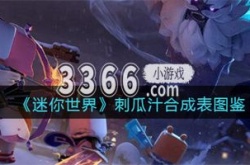 迷你世界刺瓜汁怎么做 迷你世界刺瓜汁合成表图鉴